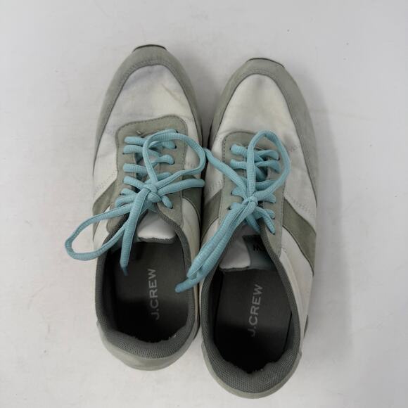 J. Crew Light Mint Green Color Block Brogue Suede Trainer Sneakers Womens Size 6 - Picture 7 of 11
